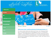 Tablet Screenshot of landfrauen-sh.de
